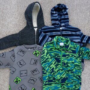 Youth Small Boys Sweatshirt Hoodie Fleece Lot Minecraft Columbia Old Navy